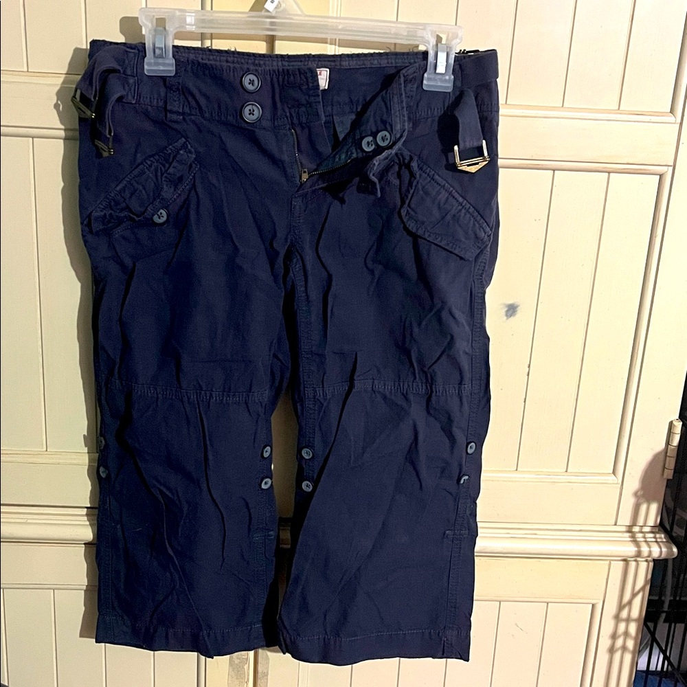 Free People Navy Utility Shorts